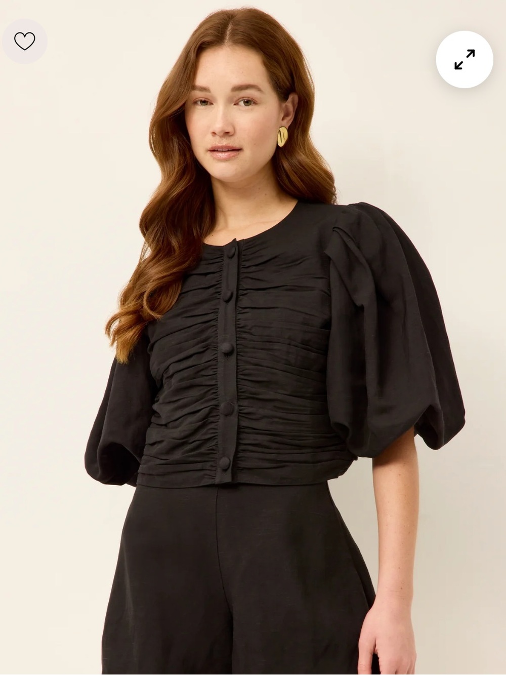 Marie Oliver Black Rowan top